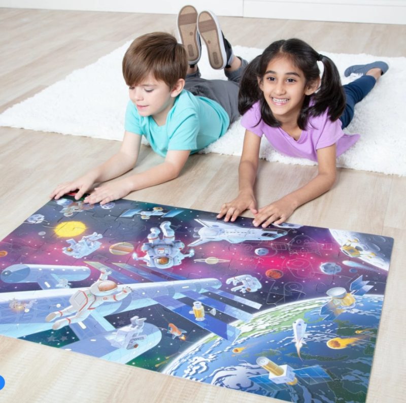 Outer Space Glow-in-the-Dark Floor Puzzle – 48 Pieces